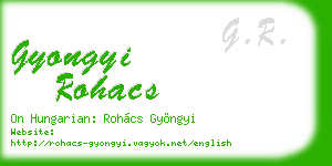 gyongyi rohacs business card